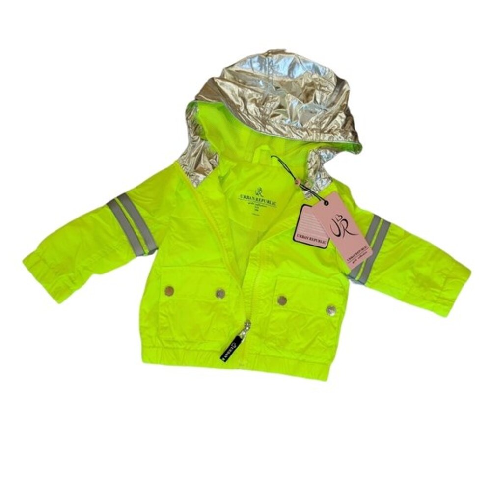 Urban Republic Windbreaker Neon Silver Toddler 18 months, New With Tags, NWT